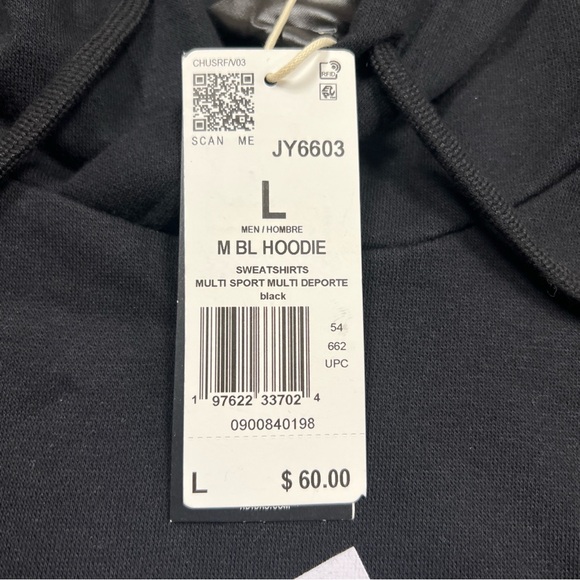 Adidas Multi Sport BL Pullover Fleece Hoodie Men's Size Large JY6603 $60 NWT - Picture 5 of 6